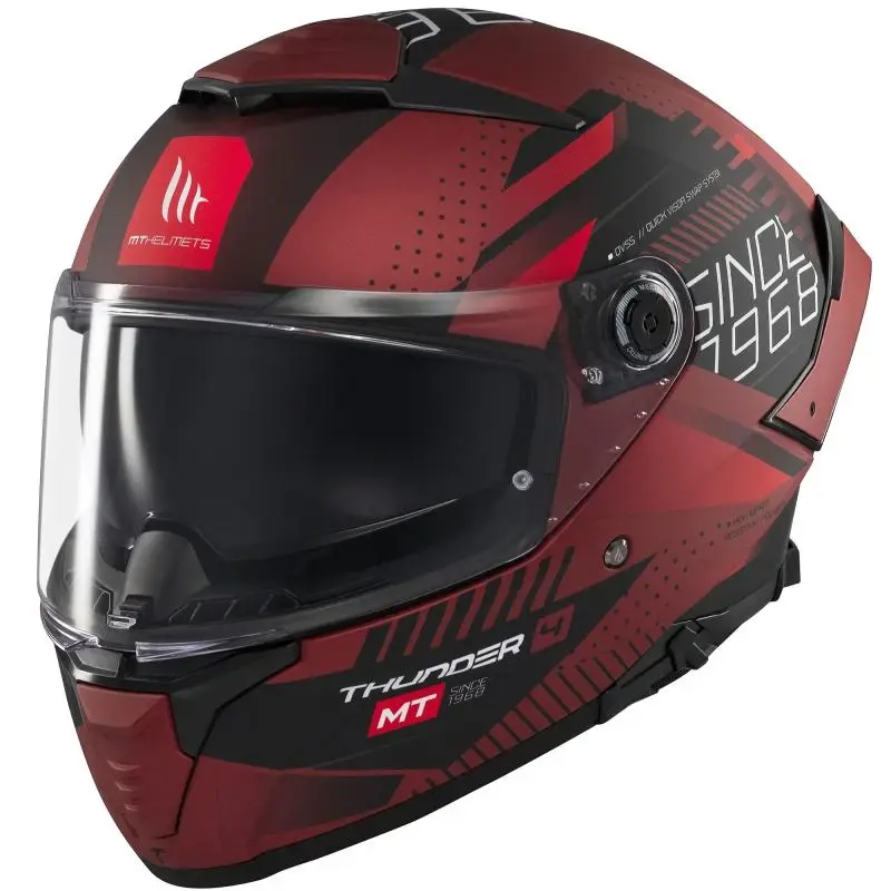 MT Helmets Thunder 4 SV Luminence matná červená