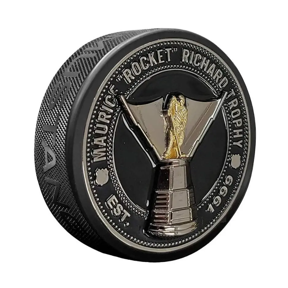 Mustang Fanouškovský puk NHL 3D Silver Gold Medallion Rocket Richard Trophy