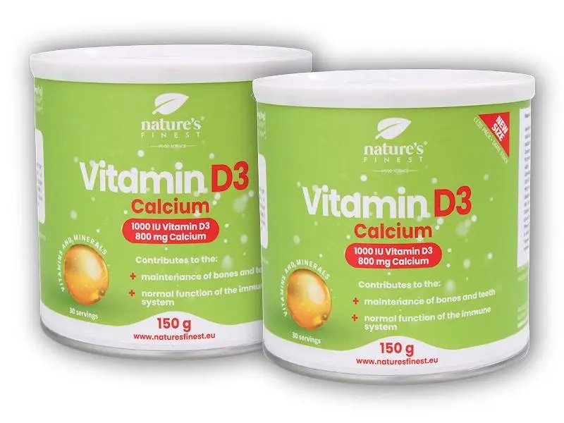 Natures Finest 2x Vitamin D3 + calcium 150g