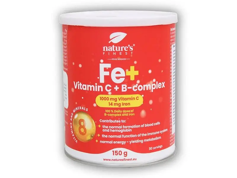 Nature's Finest Železo + Vitamin C + B-Complex 150 g