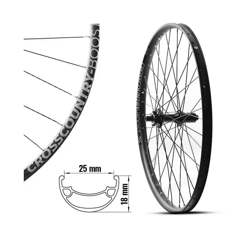 Nexelo Supreme Zadní 29" Boost Disc kolo zapletené