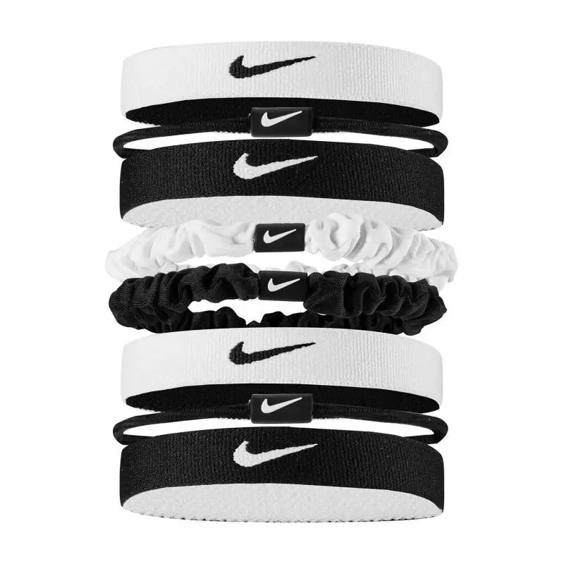 Nike FLEX CLASSIC MIXED HAIR TIES 8PK WHITE/BLACK/BLACK čelenky