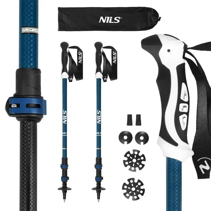 NILS Trekingové hole TK8601 modré