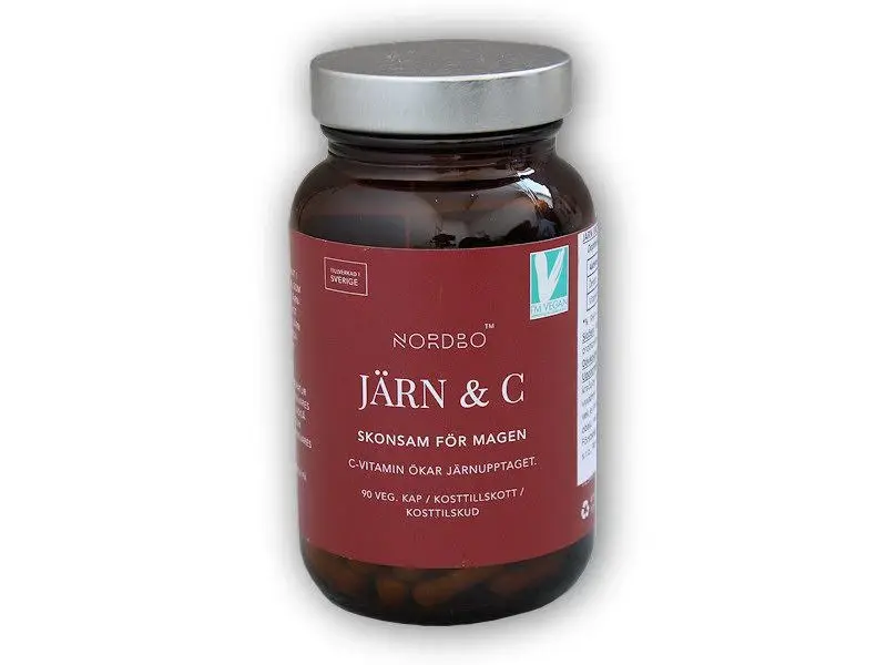 Nordbo Järn C (Železo a Vitamín C) 90 kapslí