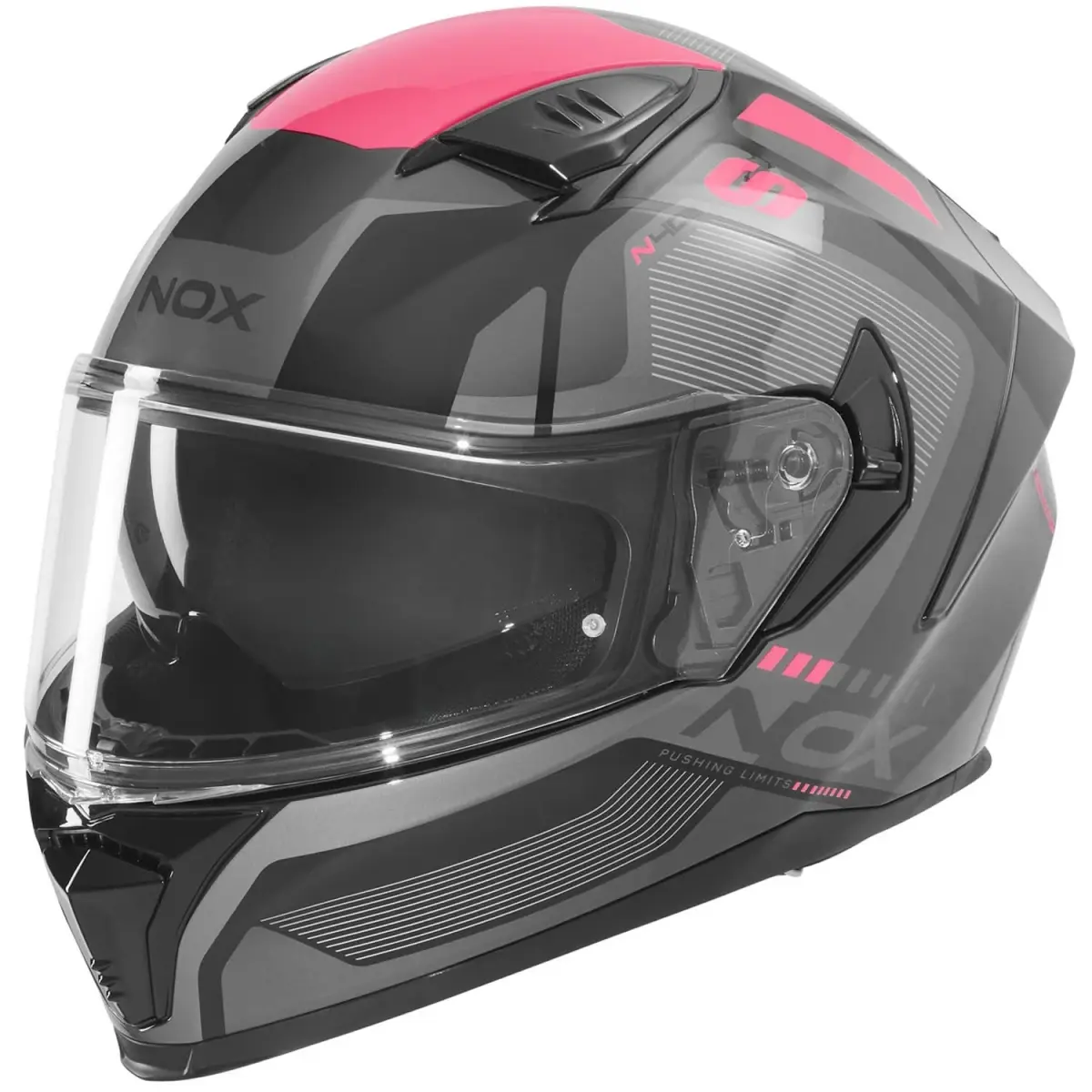 NOX N402 Mentor černo-růžová integrální helma na motorku
