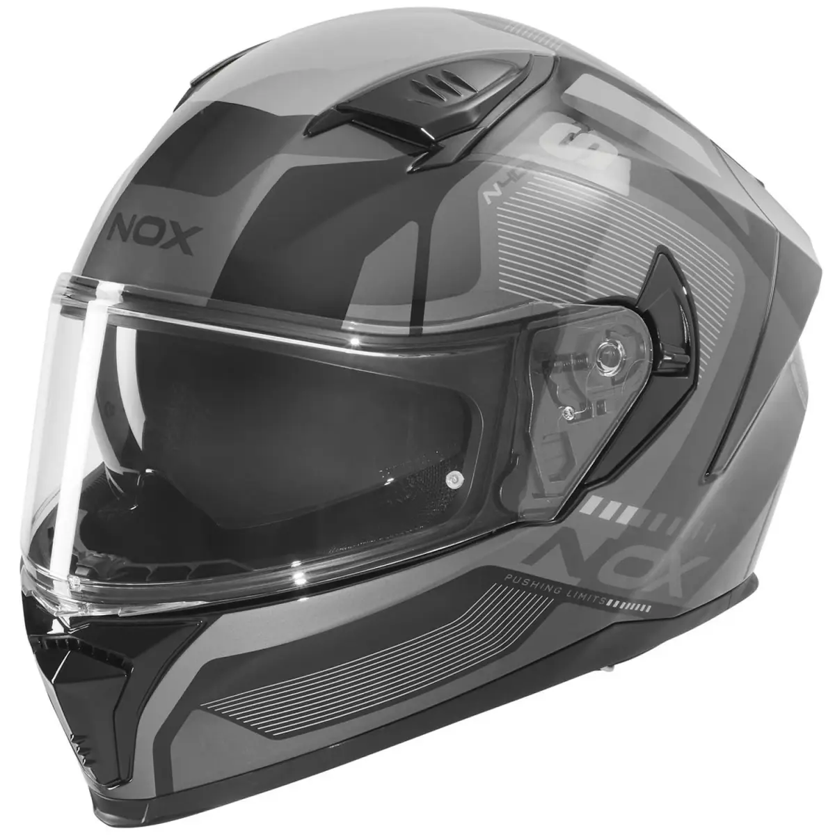 NOX N402 Mentor černo-stříbrná integrální helma na motorku