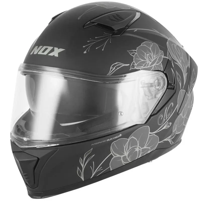 NOX N402 Spring matná černo-stříbrná integrální helma na motorku