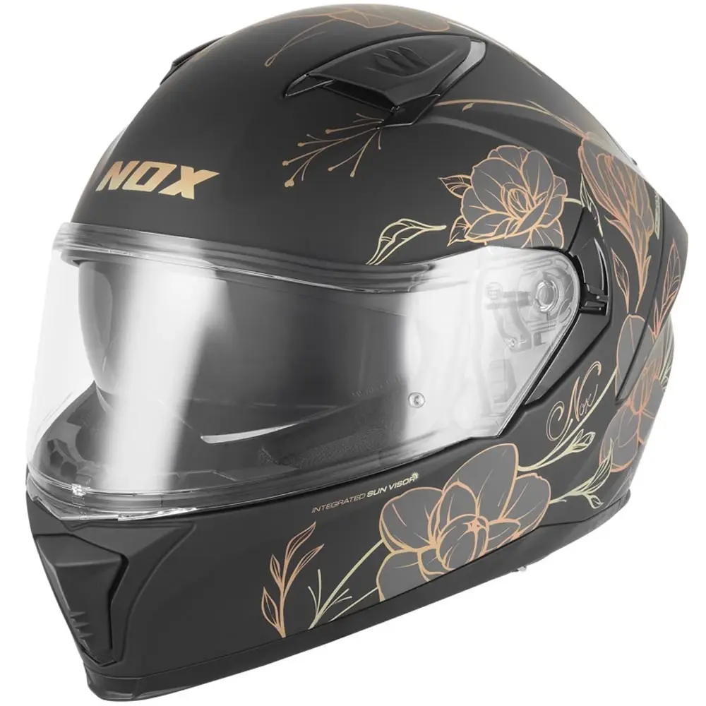 NOX N402 Spring matná černo-zlatá integrální helma na motorku