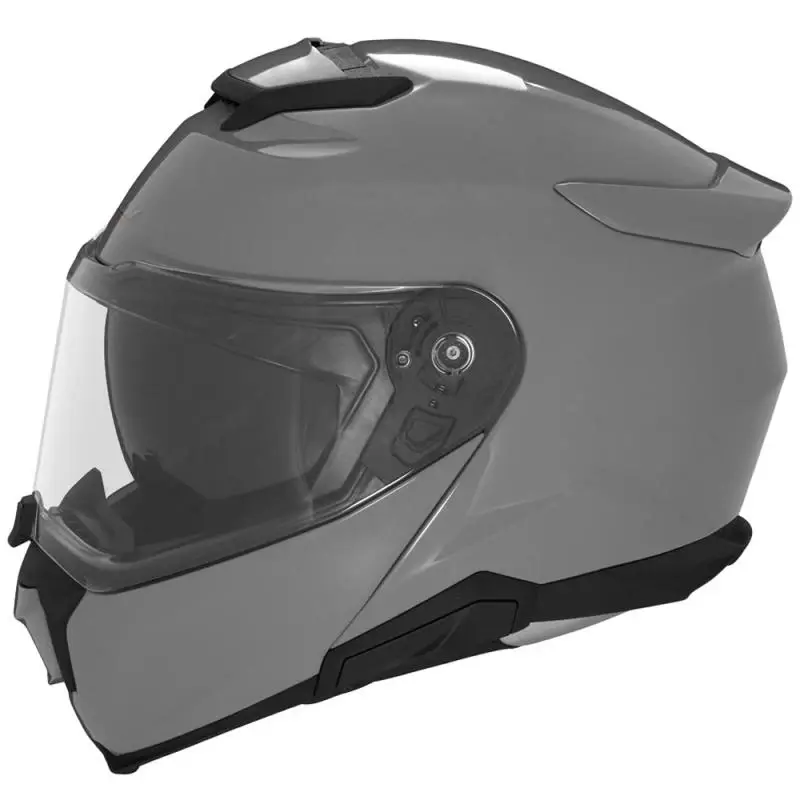 NOX N967 šedá výklopná helma na motorku