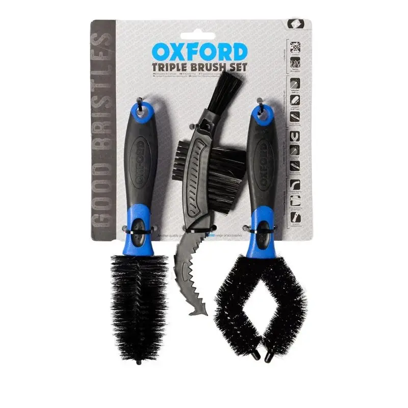 OXFORD sada kartáčů na čištění motocyklu BICYCLE TRIPLE BRUSH SET (starý kód: OX244) ( )