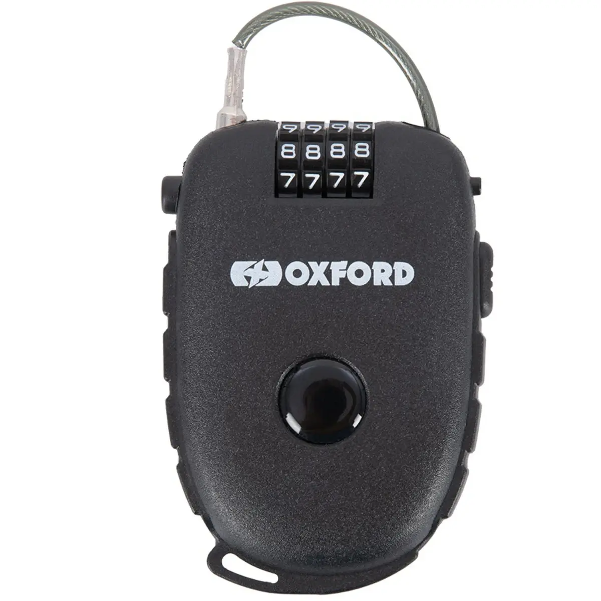 OXFORD Retractable Combination Lock černý svinovací lankový zámek na motorku