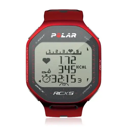 Polar RCX5 červený sporttester s Datalinkem a SW pro přenos dat do PC