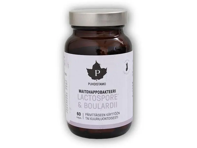 Puhdistamo Lactic Acid Bacteria Boulardii (Probiotika LactoSpore® a Lynside®) 60 kapslí