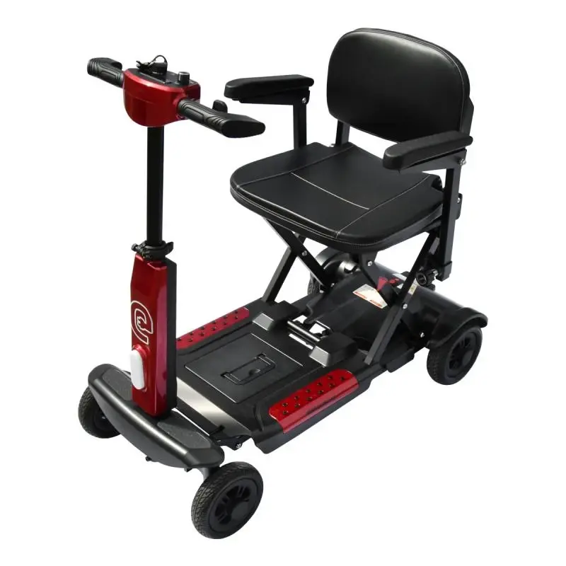 RACCEWAY Elektrický čtyřkolový vozík Fold vínový