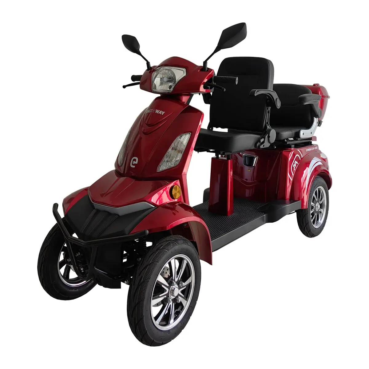 RACCEWAY Strada LUX Duo červený elektrický čtyřkolový vozík
