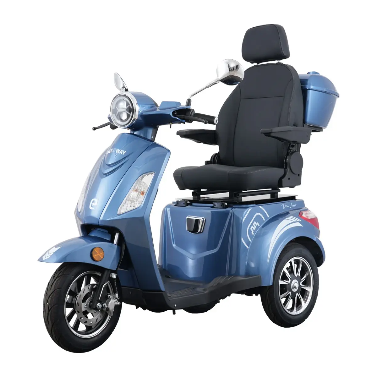 RACCEWAY VIA Lux modrý elektrický tříkolový vozík