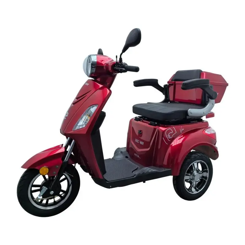 RACCEWAY Elektrický tříkolový vozík Via-ms09 vínový lesklý