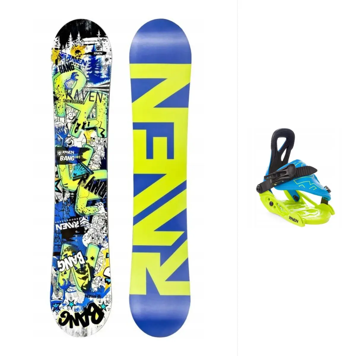 Raven Bang junior dětský snowboard + Raven s160 dětské vázání