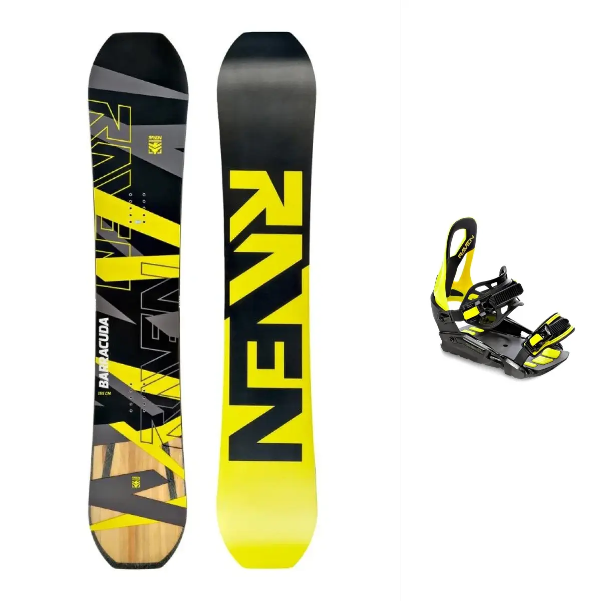 Raven Barracuda Carbon Lime snowboard + Raven S230 lime vázání