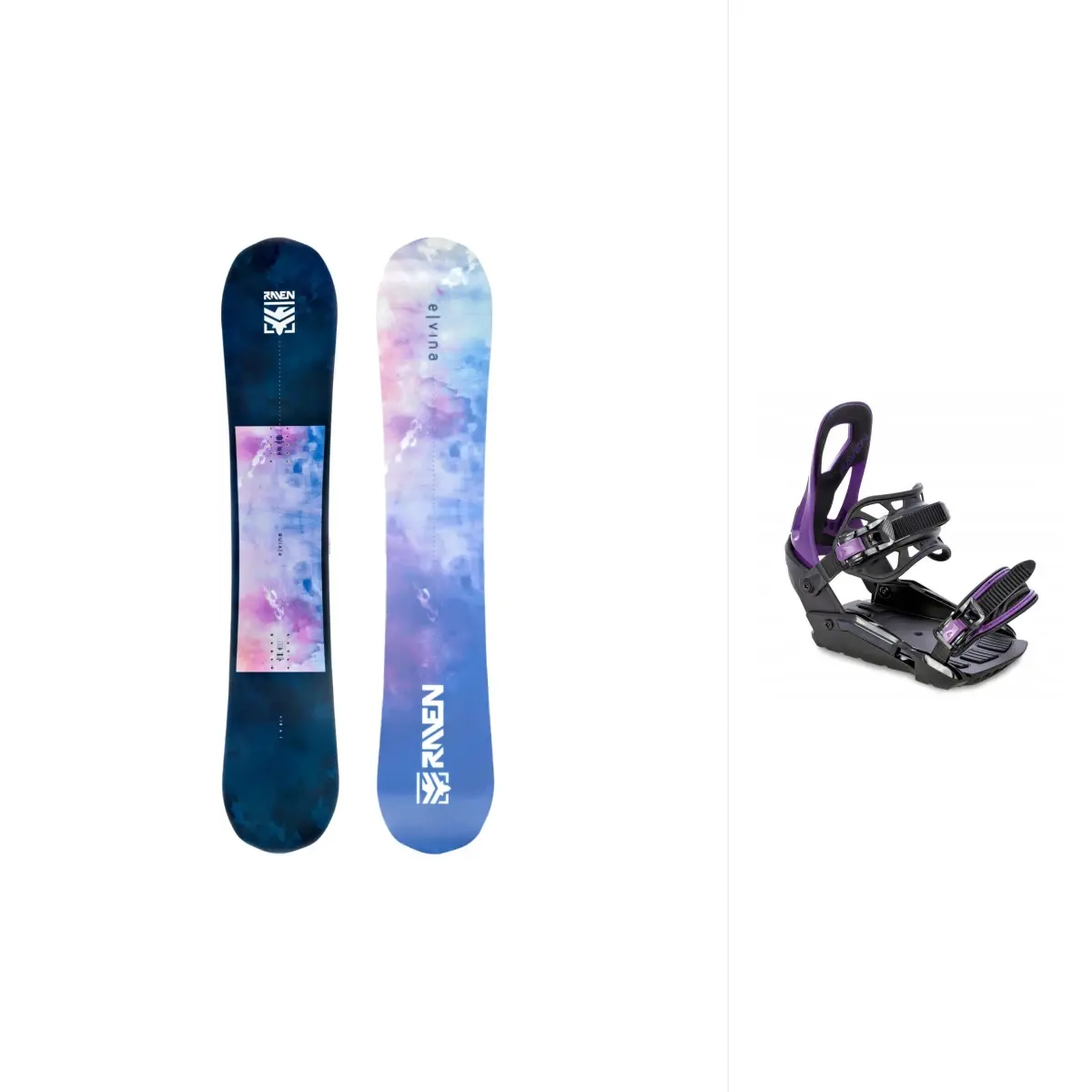 Raven Elvina dámský snowboard + Raven S230 Black/violet vázání