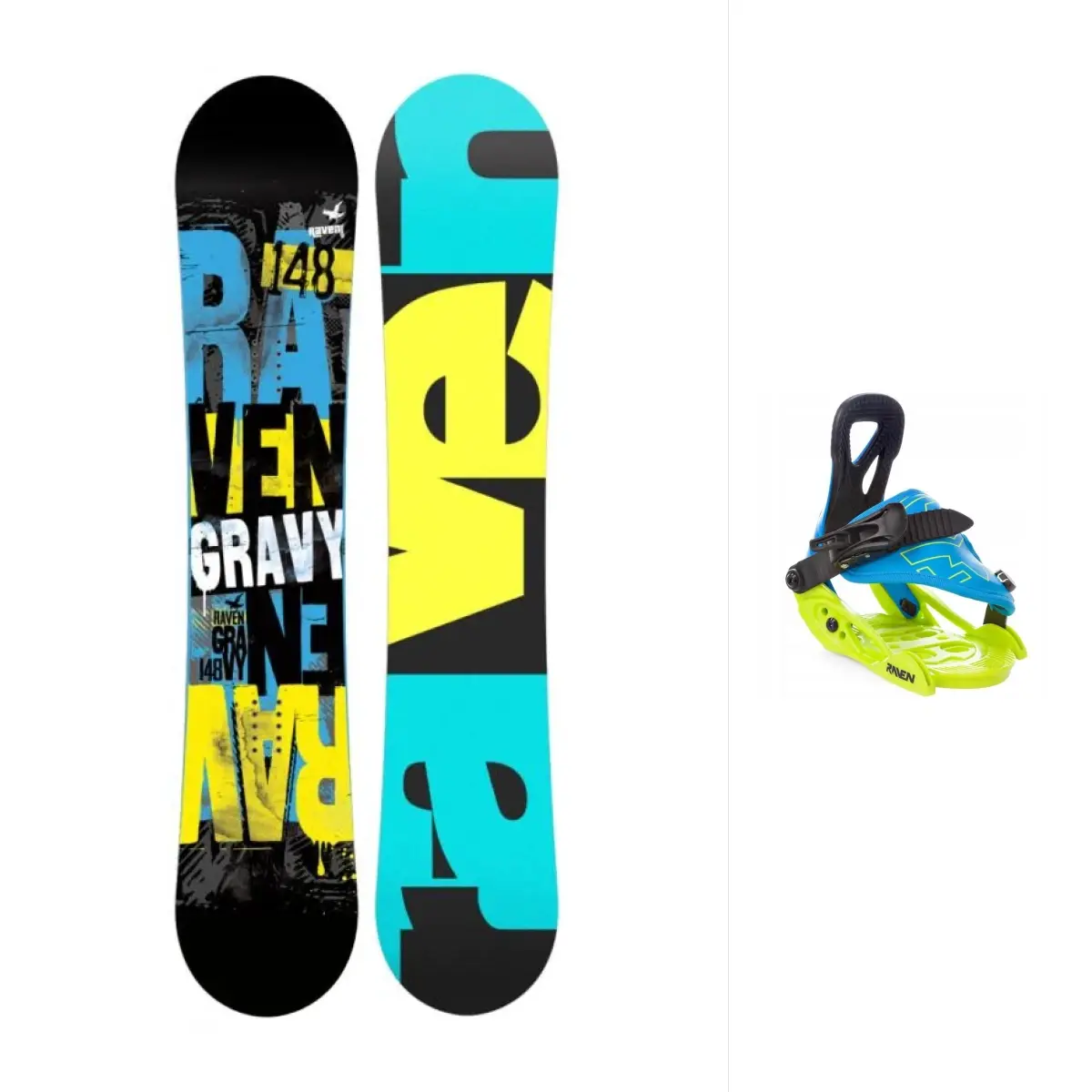 Raven Gravy junior mini dětský snowboard + Raven s160 dětské snb vázání