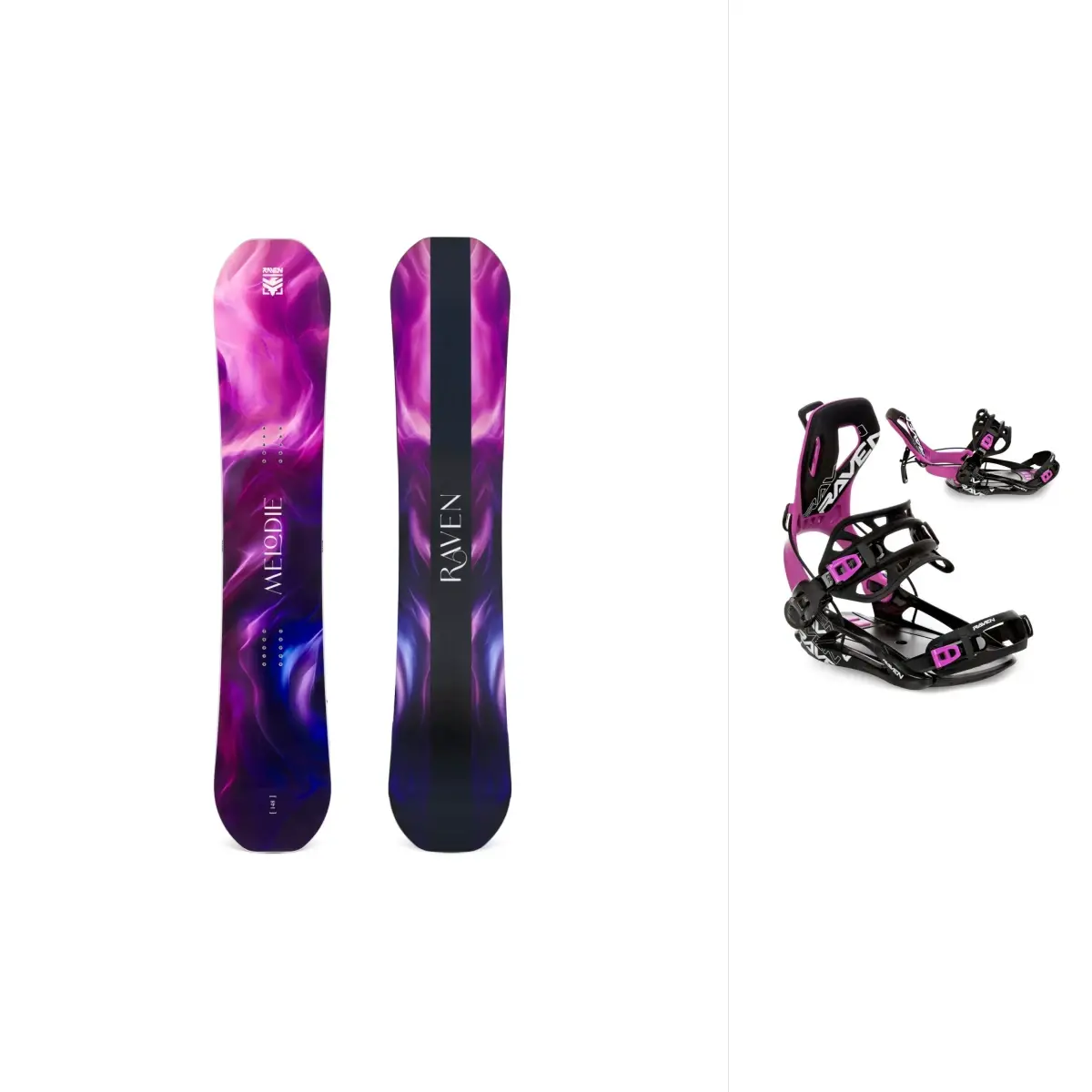 Raven Melodie dámský snowboard + Raven Fastec FT360 black/fuchsia vázání