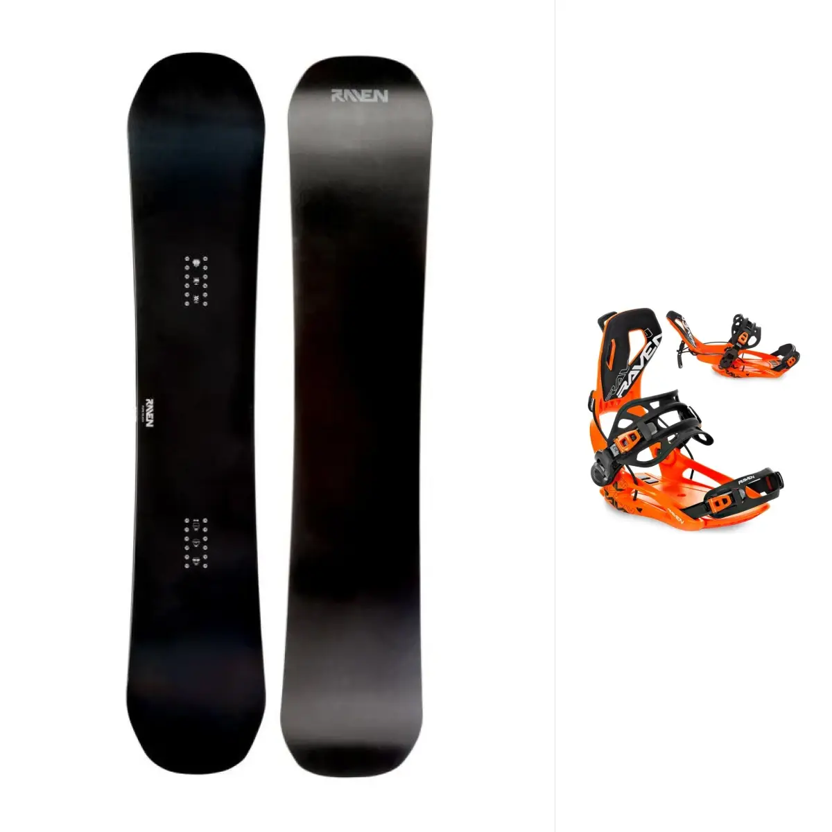 Raven Pure black pánský snowboard + Raven FT360 orange vázání
