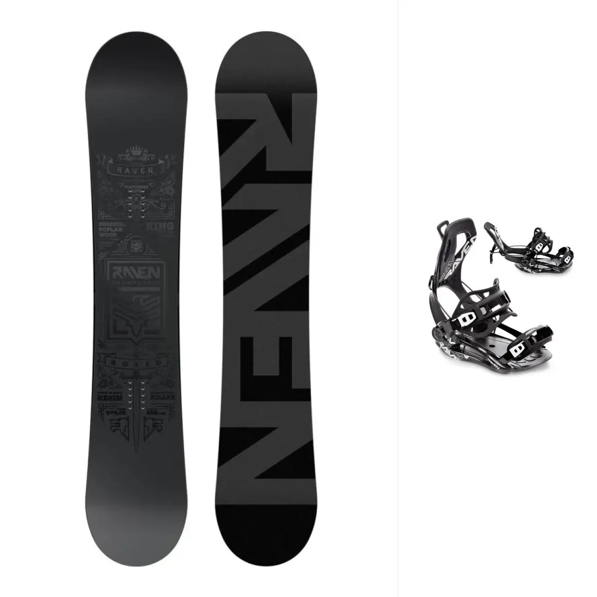 Raven Solid steel snowboard + Raven Fastec FT360 black vázání