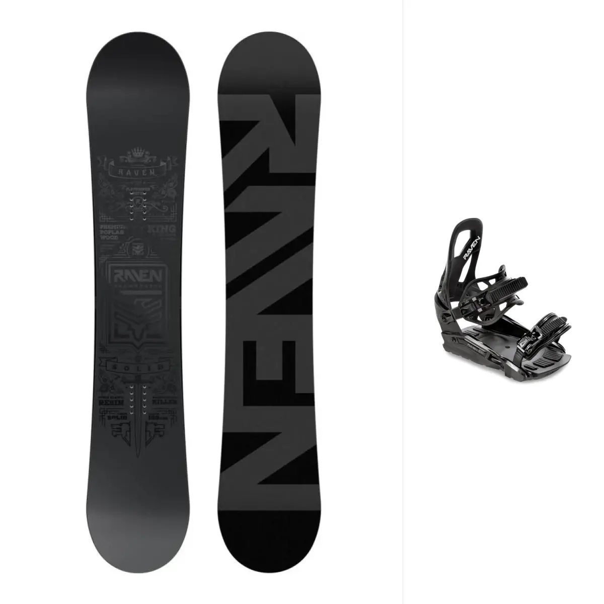 Raven Solid steel snowboard + Raven S230 Black snowboardové vázání