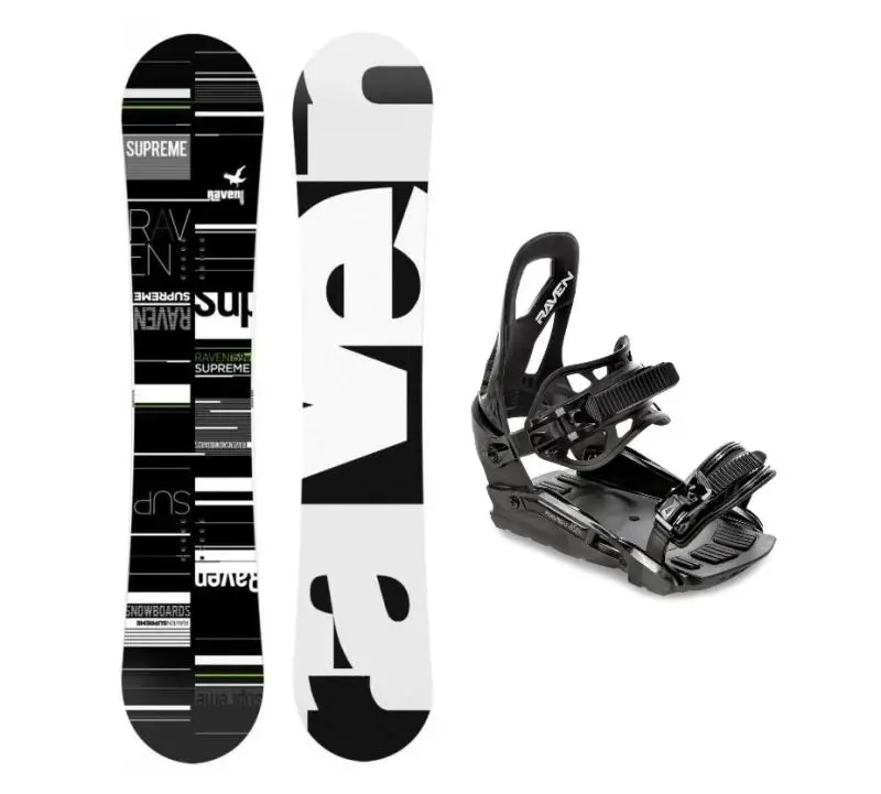 Raven Supreme black/green snowboard + Raven S230 Black vázání