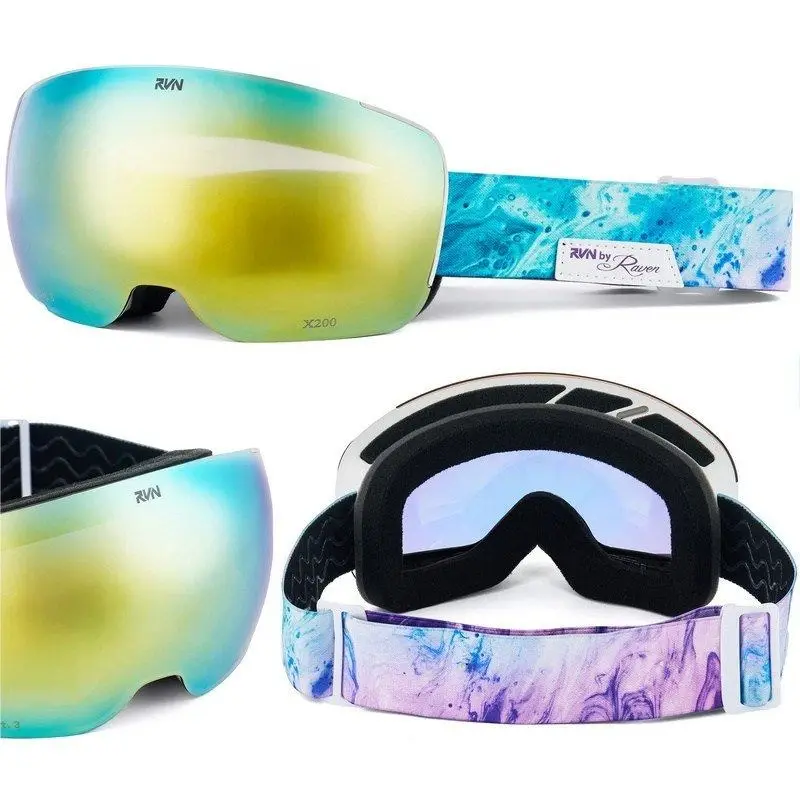 Raven X200 Magnetic White snowboardové brýle