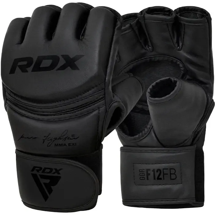 RDX Grapplingové rukavice F12 MMA plus černé - L+