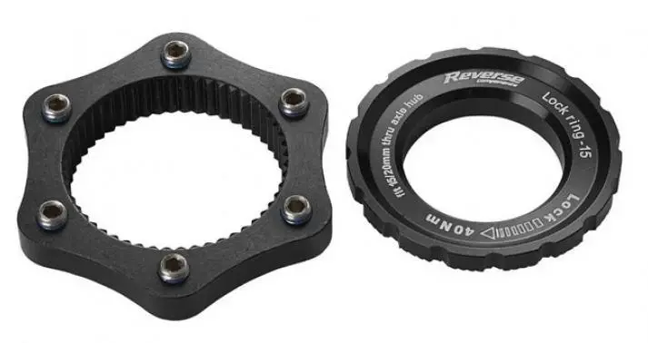 Reverse Adaptér kotouče diskové brzdy centerlock/6-otv. černý