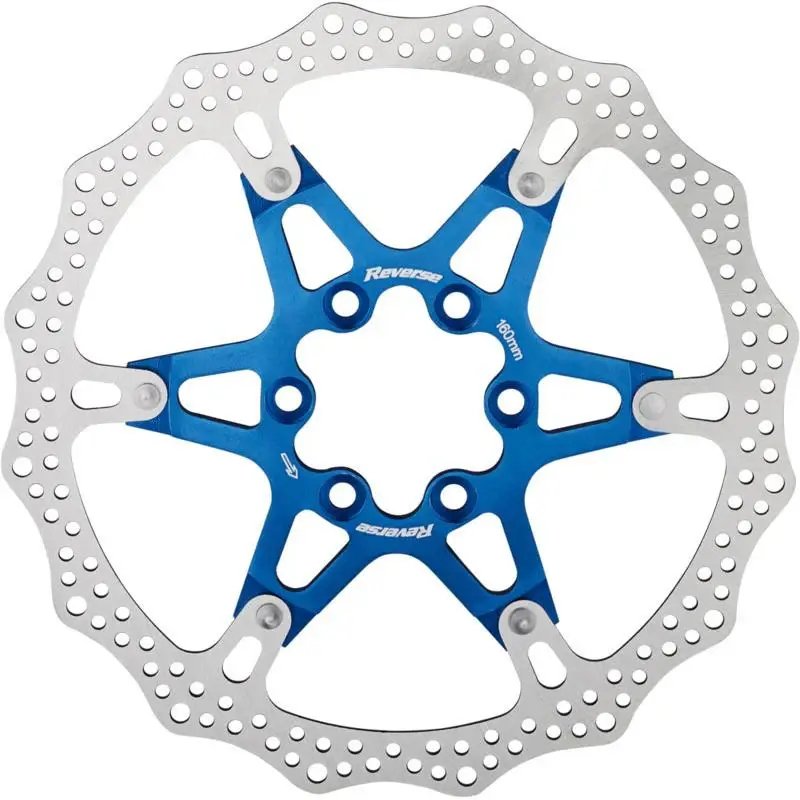 Reverse Brzdový kotouč 160 mm, 6 děr, Alloy/Steel, modrý