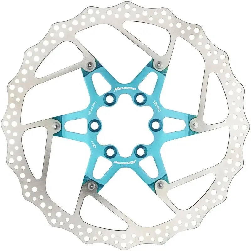 Reverse Brzdový kotouč 180 mm, 6 děr, Alloy/Steel světle modrý