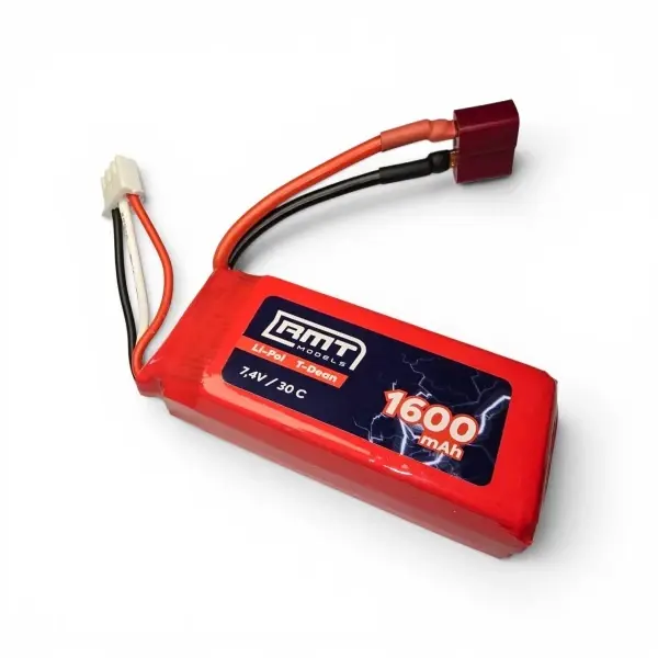 RMT MODELS Li-Po 7,4V 1600 mAh T-Dean konektor červený akumulátor