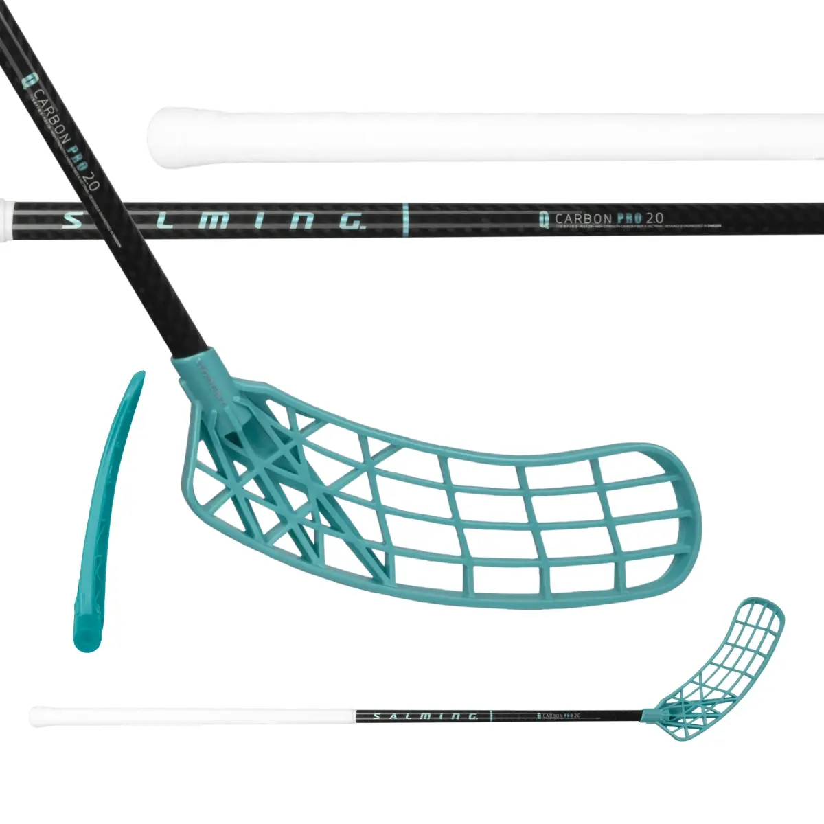 Salming Q-series Carbon Pro 2.0 Trident TX 27 Black / LagunaBlue