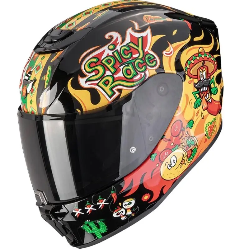 Scorpion EXO-JNR Air Yucatan černo-žluto-červená dětská helma na motorku