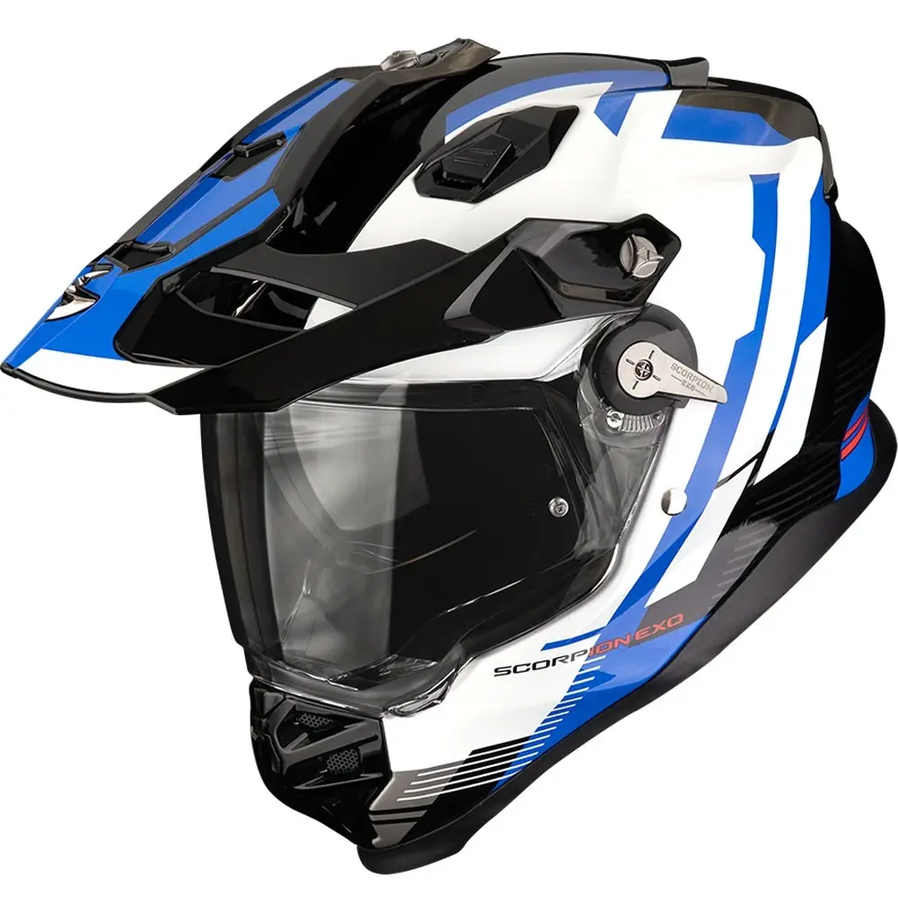Scorpion ADF-9000 Air Patrol černo-modro-bílá enduro helma na motorku