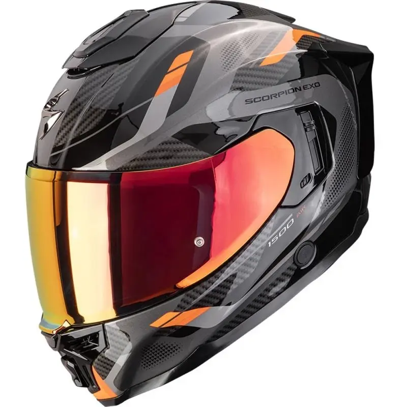 Scorpion EXO-1500 Air Sleek černo-oranžová integrální helma na motorku