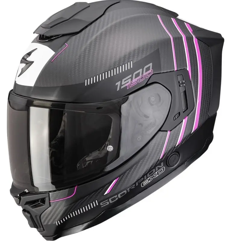 Scorpion EXO-1500 Carbon Air Zity matná černo-růžová integrální helma na motorku