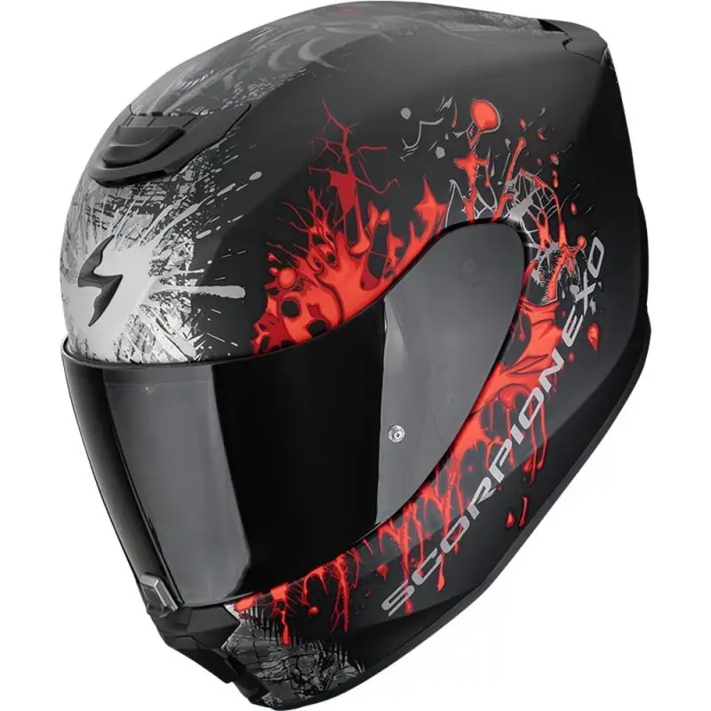 Scorpion EXO-391 Wolf matná černo-stříbrno-červená integrální helma na motorku