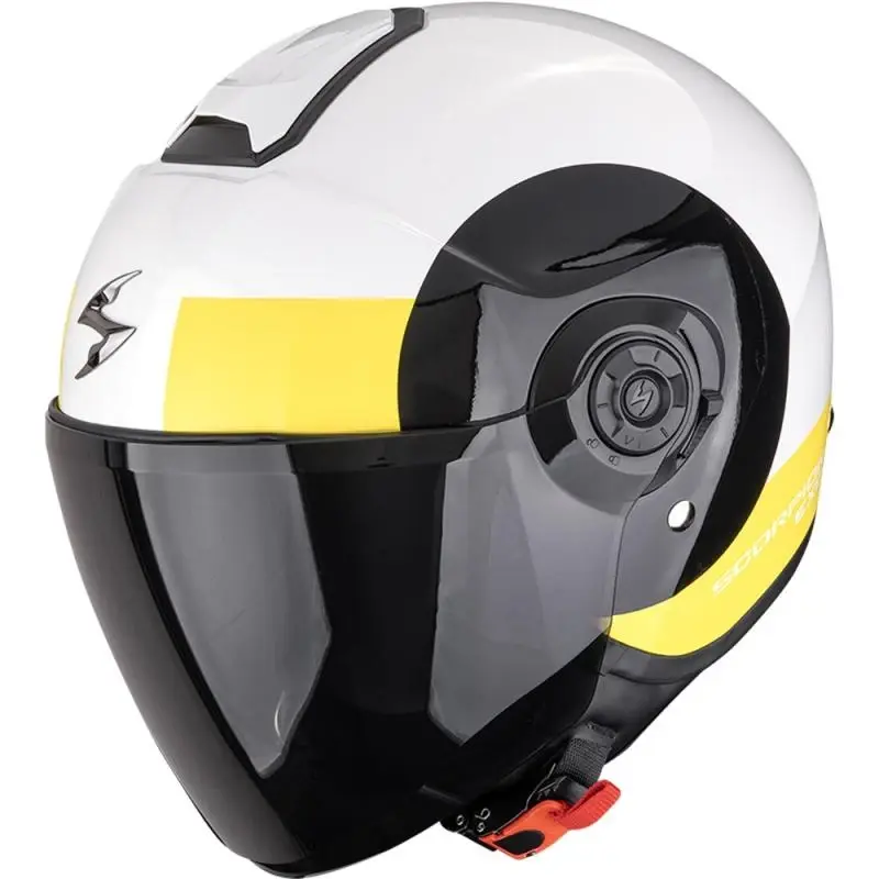 Scorpion EXO-CITY II Sheer bílo-černo-žlutá otevřená helma na motorku