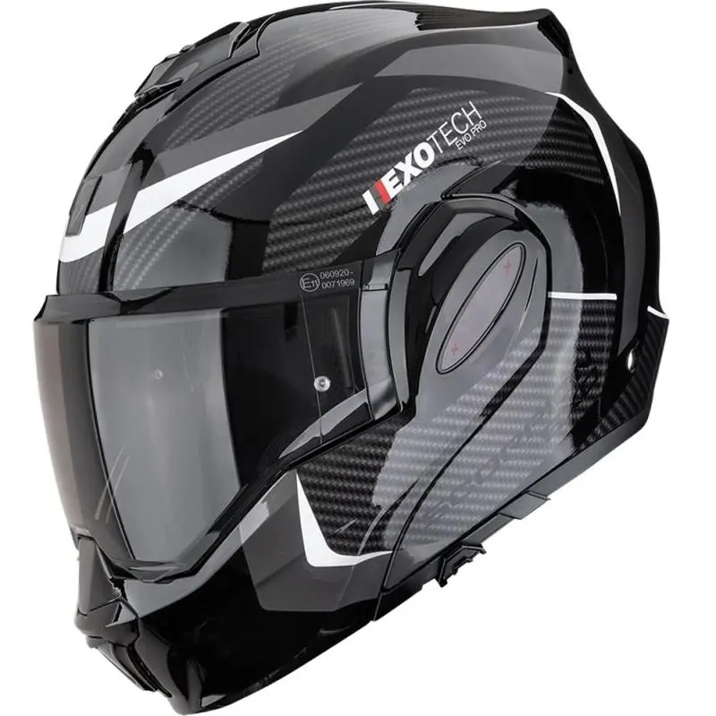 Scorpion EXO-TECH EVO PRO Accuti černo-stříbrná výklopná helma na motorku