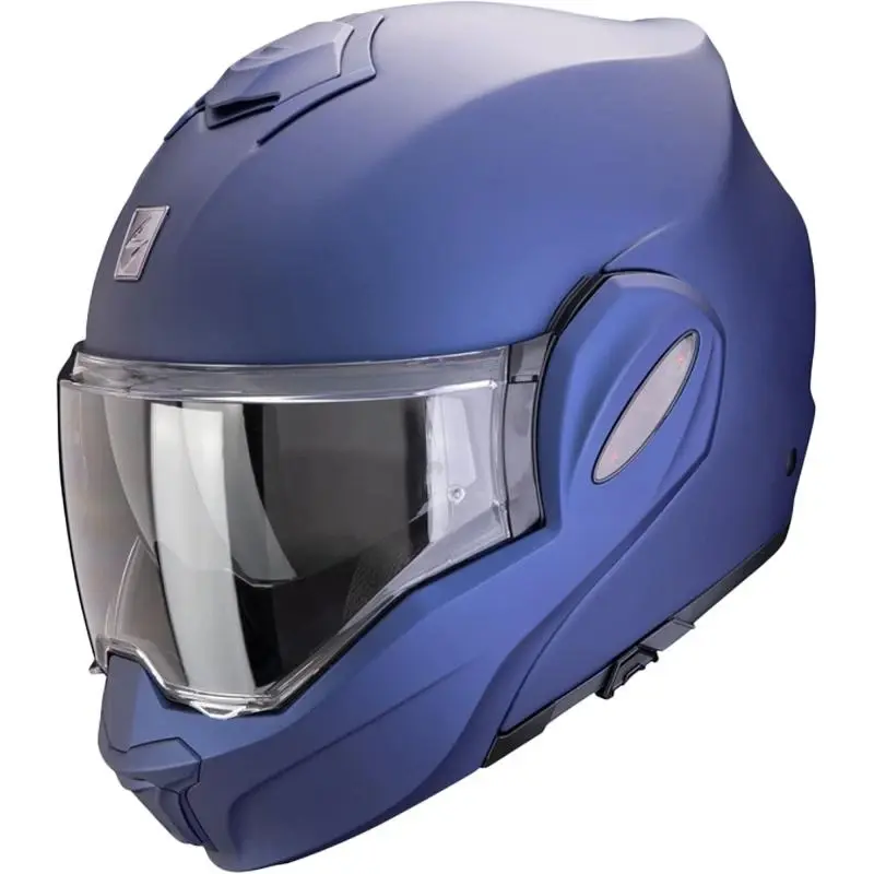 Scorpion EXO-TECH EVO PRO SOLID matná metalická modrá překlápěcí přilba na motorku