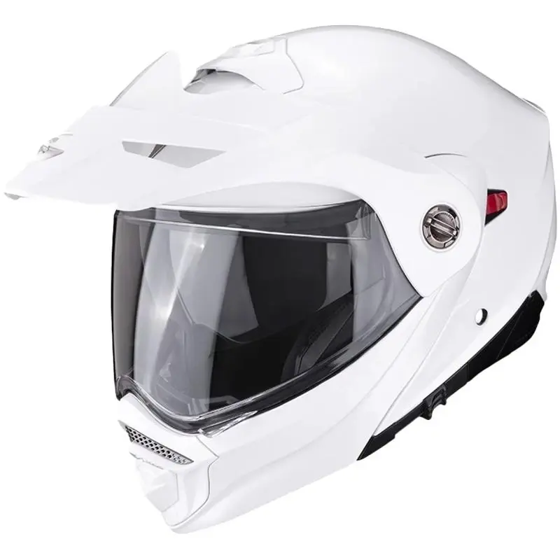 Scorpion ADX-2 Solid perleťově bílá výklopná přilba na motorku