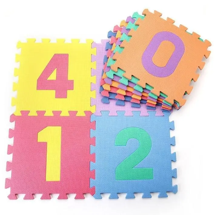Sedco Dětská hrací podložka s čísly 30x30x1,0 cm - 10ks