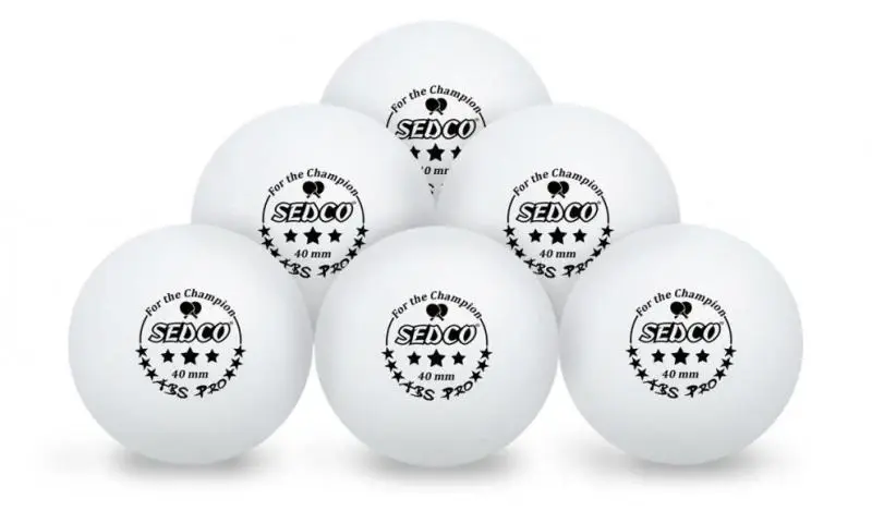 Sedco Míčky na stolní tenis for CHAMPION 3*** CELL FREE 6ks - bílé