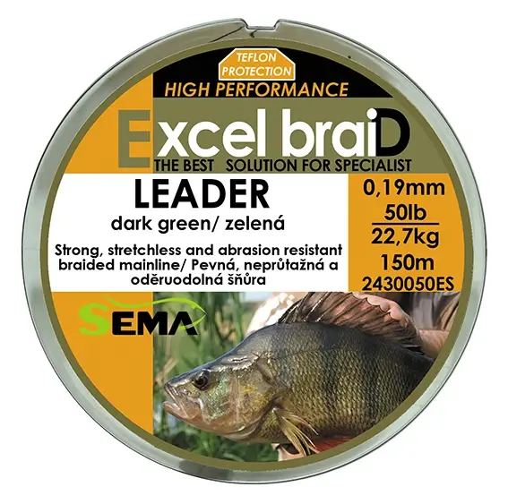 Sema Pletená šňůra Leader 150 m 30 lbs / 13 6 kg