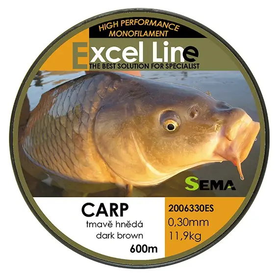Sema Rybářský vlasec Carp 600 m průměr 0 22 mm / 6 1 kg